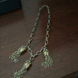 Gold Chain Necklace with Tassels